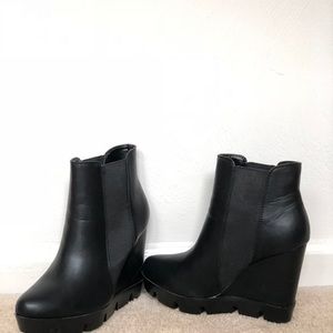 Black Bamboo Ankle Boots